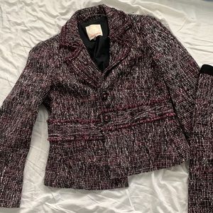 Rebecca Taylor tweed blazer skirt suit